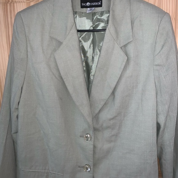 Sag Harbor Green padded shacket blazer size 14 - Picture 2 of 5
